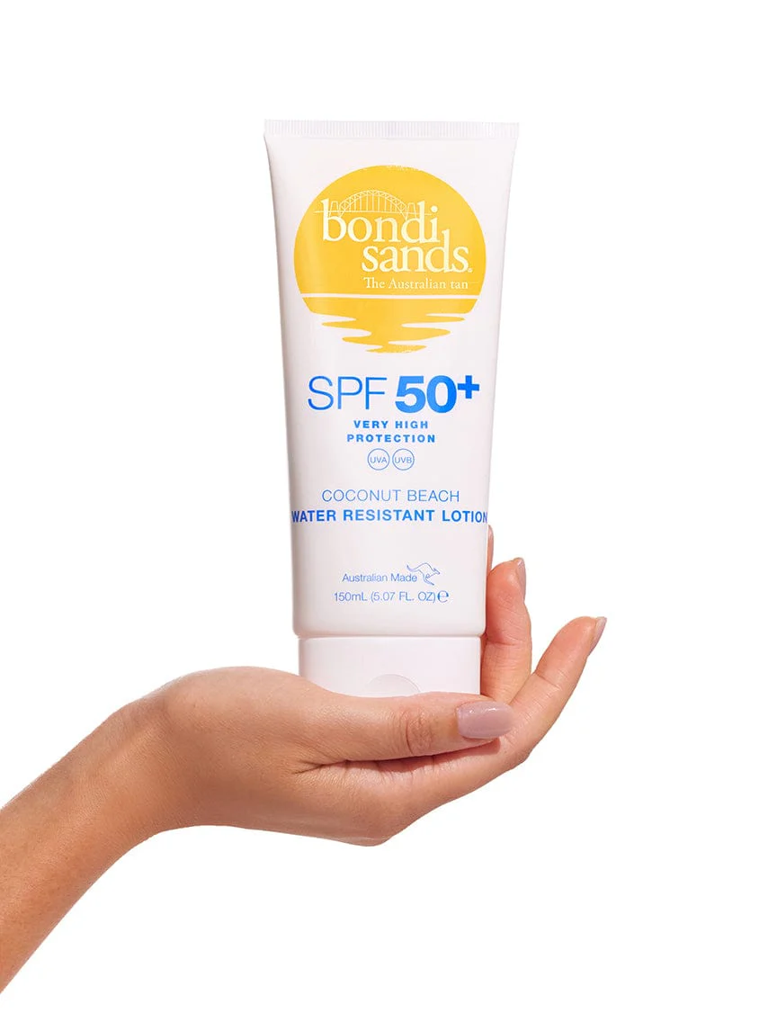 SPF 50+ Body Sunscreen Lotion Coconut Beach Scent - Image 3